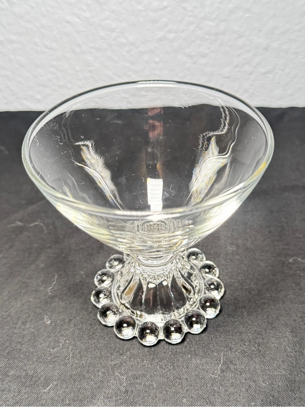 Vintage 1950s Anchor Hocking Berwick Boopie Beaded Base Glassware Set of 4